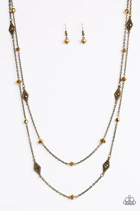 Paparazzi - All Glam, All The Time - Brass Necklace