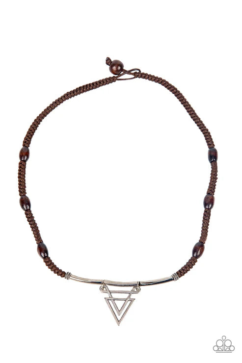 Paparazzi - Arrowed Admiral - Brown Necklace
