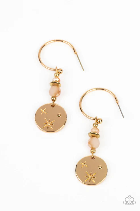 Paparazzi - Artificial Starlight - Gold Earrings