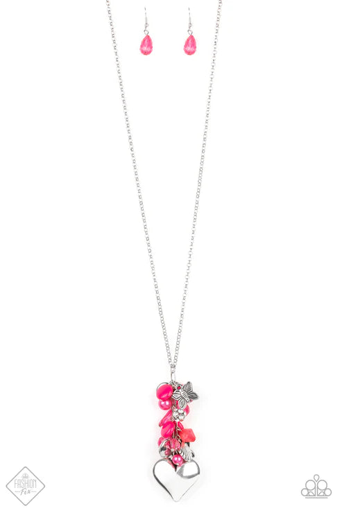 Paparazzi - Beach Buzz - Pink Necklace