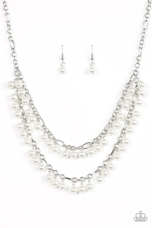 Paparazzi - Beauty Shop Fashion - White Necklace
