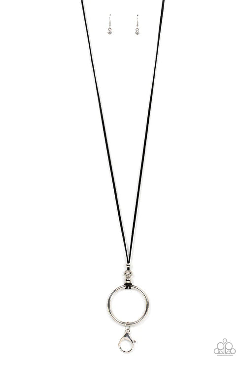 Paparazzi - BLING Into Focus - Black Lanyard Necklace