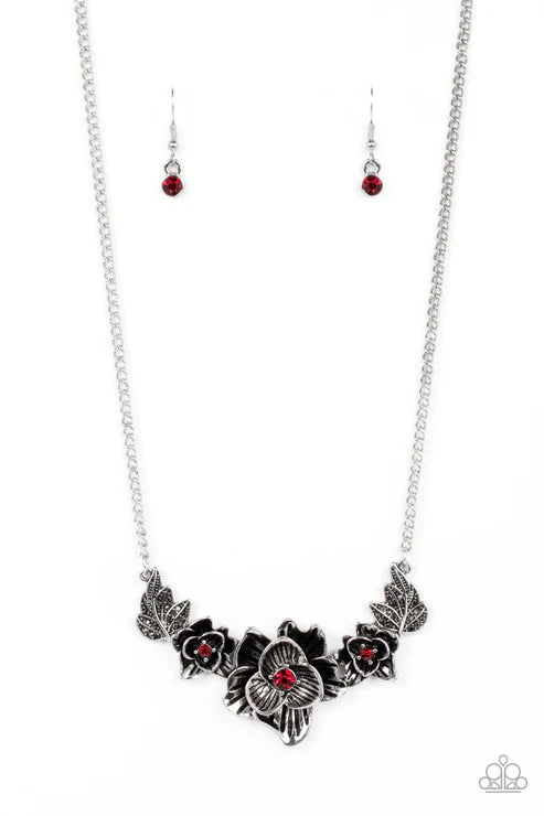 Paparazzi - Botanical Breeze - Red Necklace