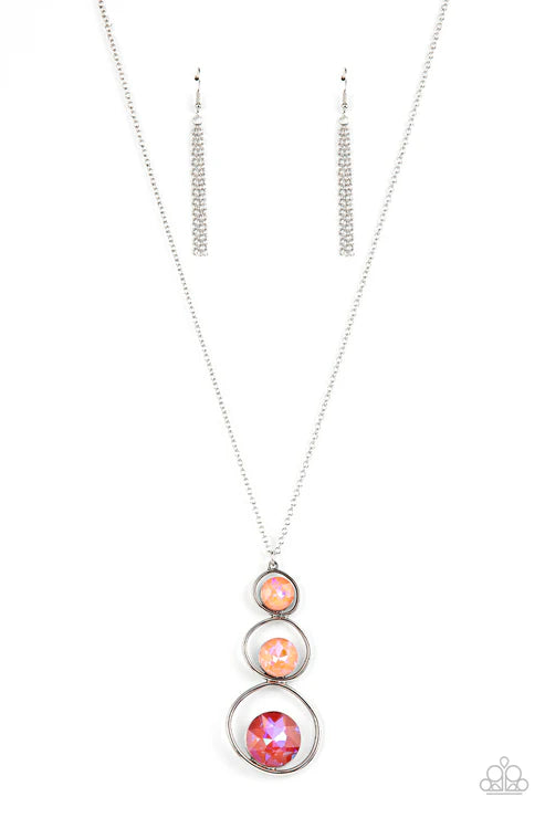 Paparazzi - Celestial Courtier - Orange Necklace