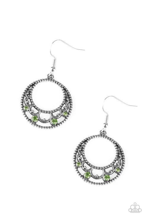 Paparazzi - Colorfully Carefree - Green Earrings