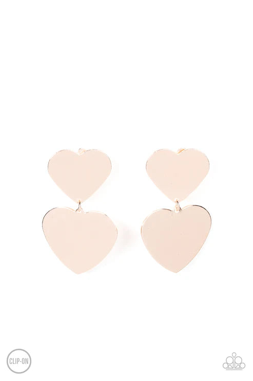 Paparazzi - Cowgirl Crush - Rose Gold Earrings