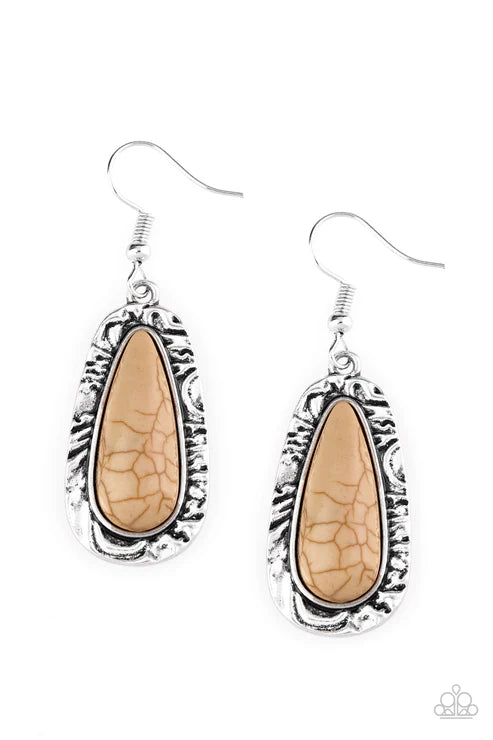 Paparazzi - Cruzin Colorado - Brown Earrings
