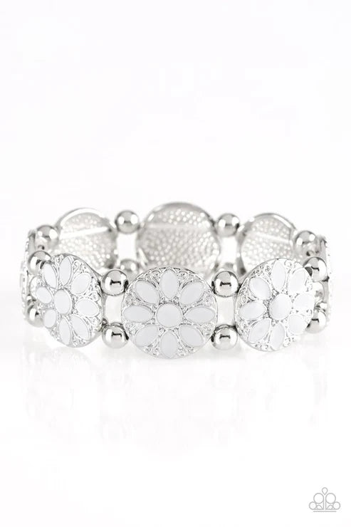 Paparazzi - Dancing Dahlias - Silver Bracelet
