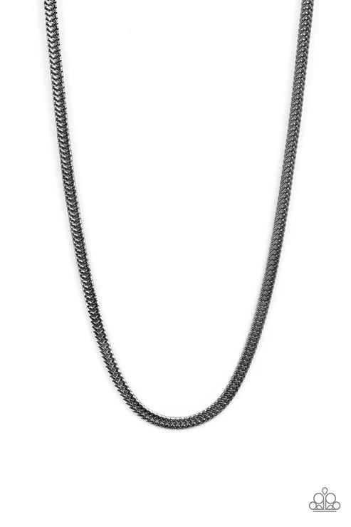 Paparazzi - Downtown Defender - Black Men's Necklace