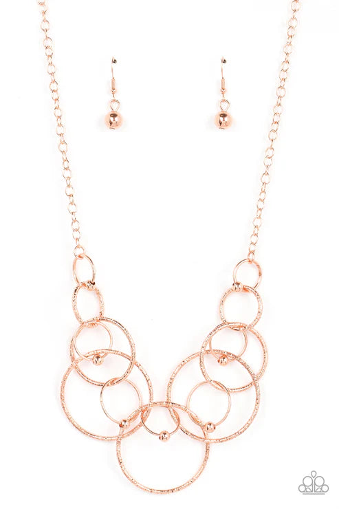 Paparazzi - Encircled in Elegance - Copper Necklace