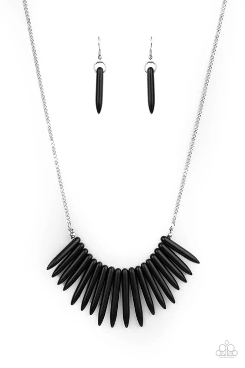 Paparazzi - Exotic Edge - Black Necklace