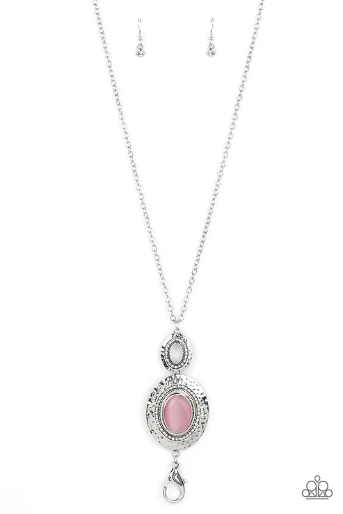 Paparazzi - Fairytale Finesse - Pink Lanyard Necklace