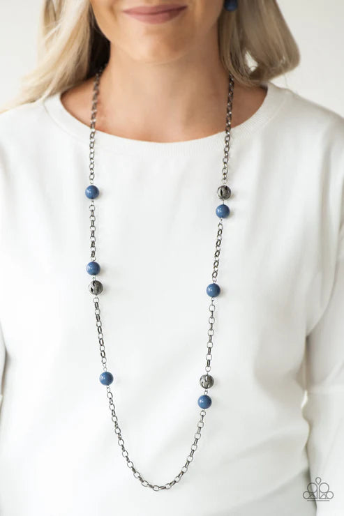 Paparazzi - Fashion Fad - Blue Necklace
