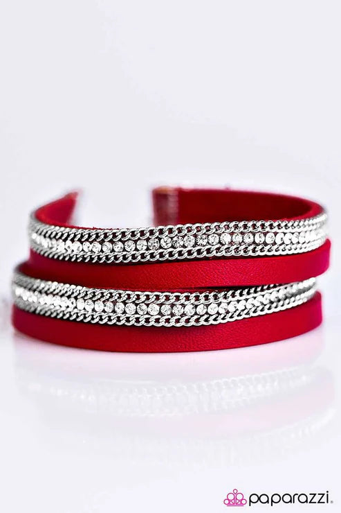 Paparazzi - Flash Mob Fashion - Red Bracelet