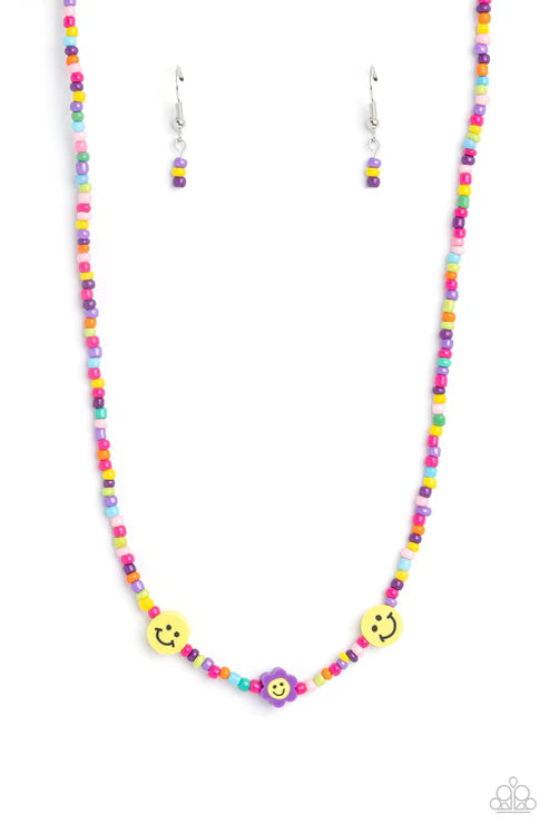 Paparazzi - Flower Power Pageant - Purple Necklace