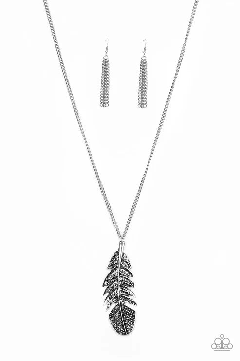 Paparazzi - Free Bird - Silver Necklace
