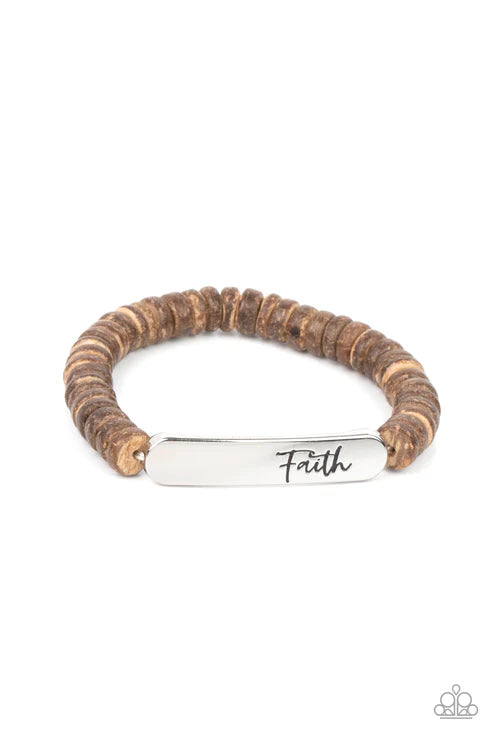 Paparazzi - Full Faith - Brown Bracelet