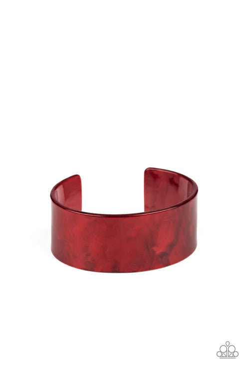 Paparazzi - Glaze Over - Red Bracelet