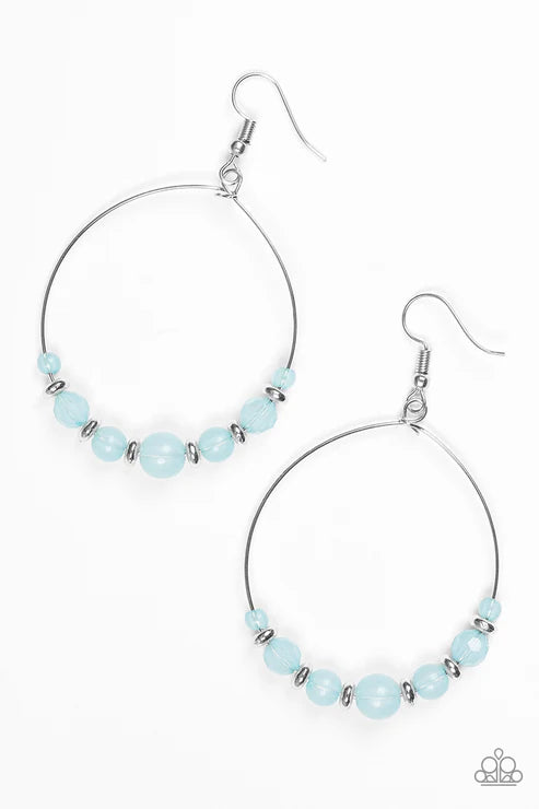 Paparazzi - Going for Glow - Blue Earrings