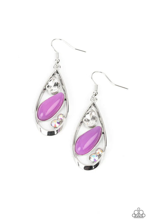 Paparazzi - Harmonious Harbors - Purple Earrings