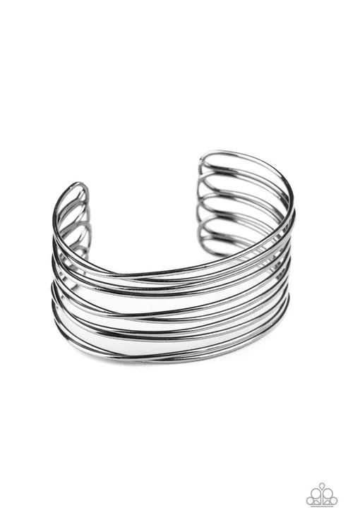 Paparazzi - HAUTE Wired - Black Bracelet
