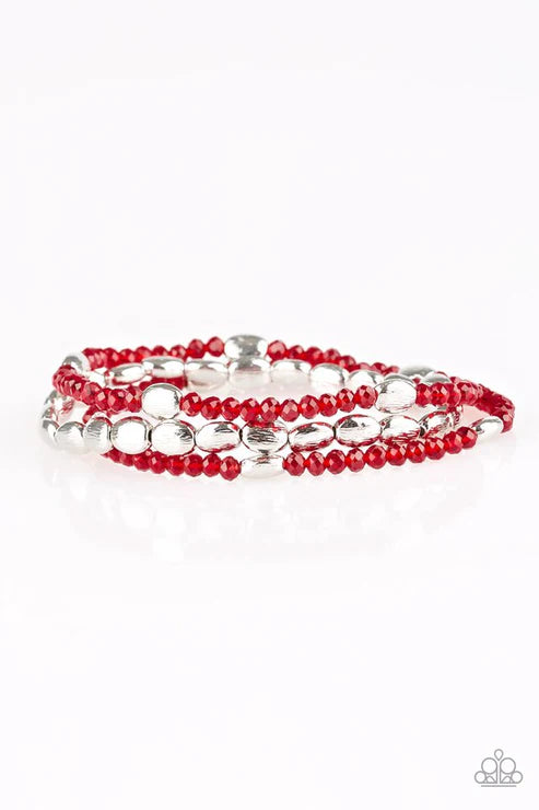 Paparazzi - Hello Beautiful - Red Bracelet
