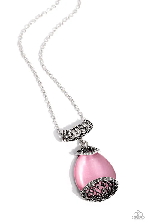 Paparazzi - Hypnotic Headliner - Pink Necklace