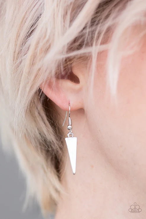 Paparazzi - Keep A Sharp Lookout - Silver Necklace