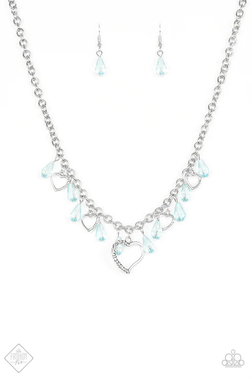 Paparazzi - Keep Me In Your Heart - Blue Necklace