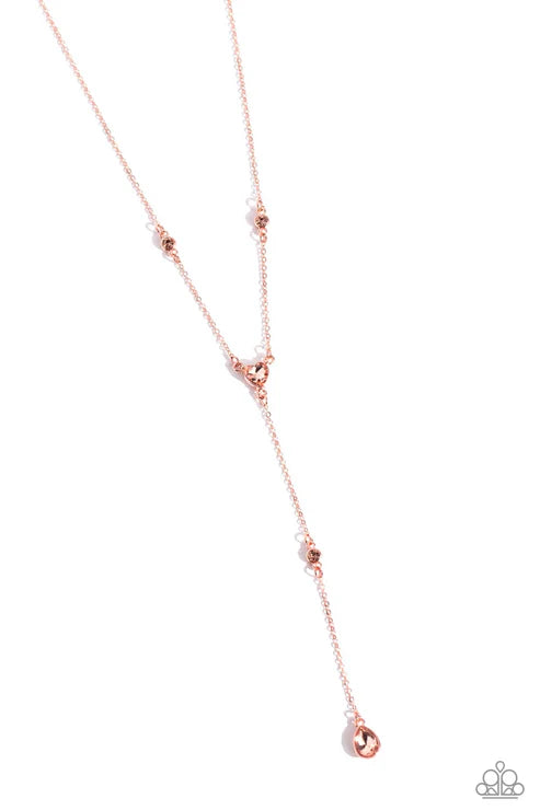 Paparazzi - Lavish Lariat - Copper Necklace