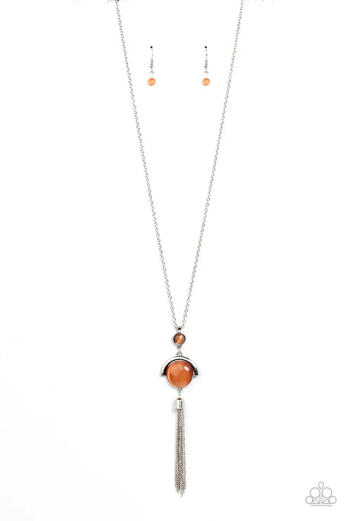 Paparazzi - Lavishly Lucid - Orange Necklace