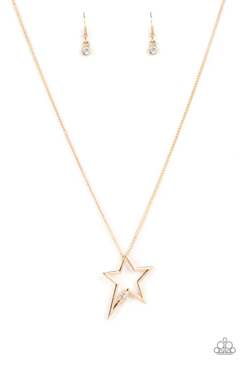 Paparazzi - Light Up The Sky - Gold Necklace