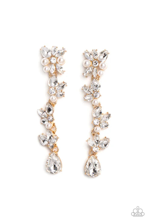 Paparazzi - Light at the Opera - Gold Earrings