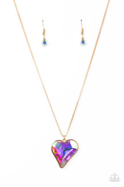 Paparazzi - Lockdown My Heart - Gold Necklace