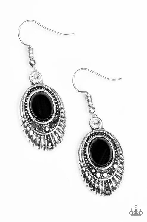Paparazzi - Look HUEs Talking! - Black Earrings