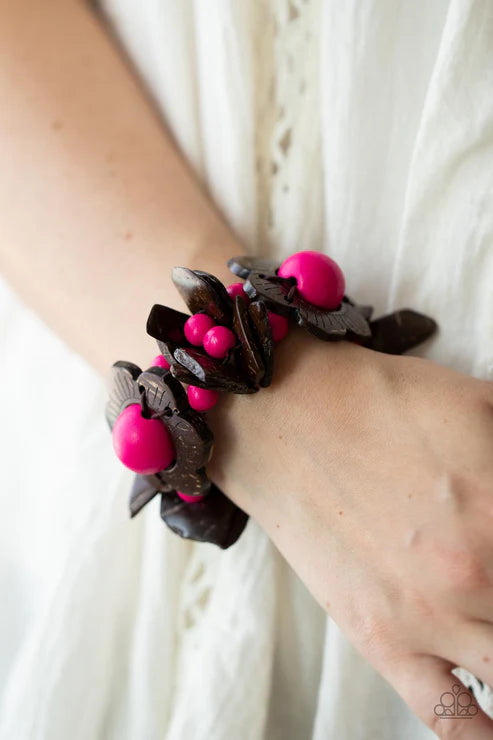 Paparazzi - Mediterranean Mangrove - Pink Bracelet