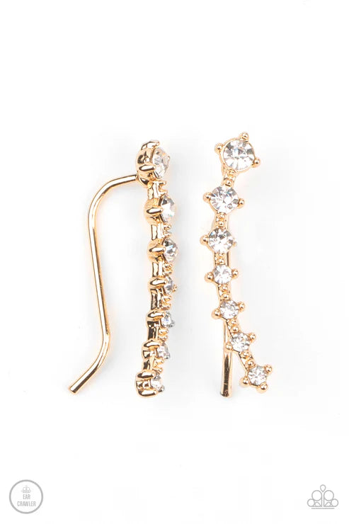 Paparazzi - New Age Nebula - Gold Earrings