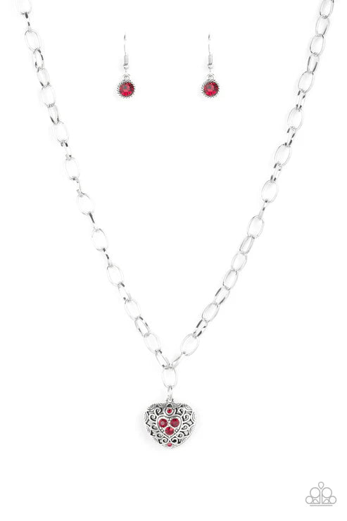 Paparazzi - No Love Lost - Red Necklace
