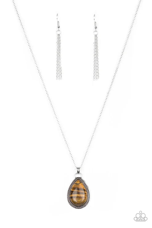 Paparazzi - On The Home FRONTIER - Brown Necklace