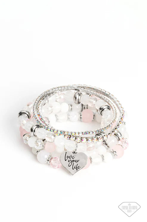 Paparazzi - Optimistic Opulence - Pink Bracelet