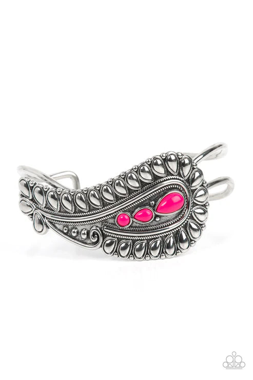 Paparazzi - Paisley Prairie - Pink Bracelet