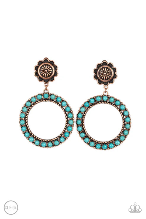 Paparazzi - Playfully Prairie - Copper Earrings