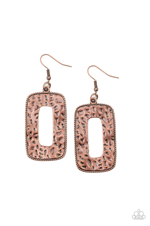 Paparazzi - Primal Elements - Copper Earrings