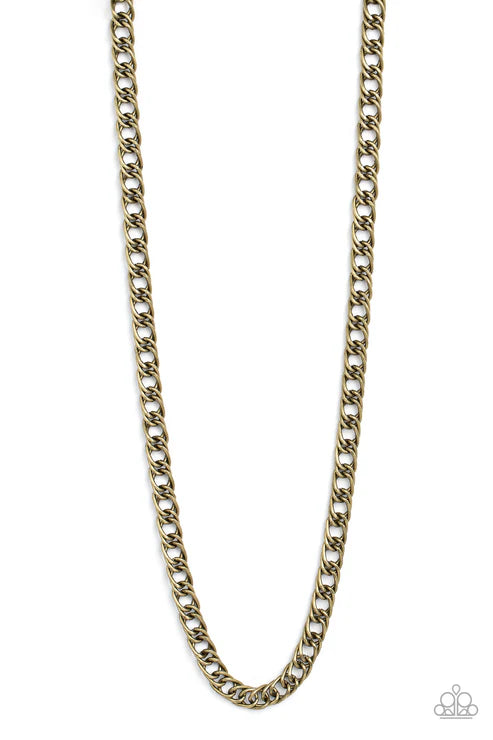 Paparazzi - Pro League - Brass Men's Necklace