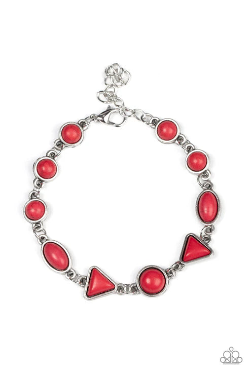 Paparazzi - Quarry Quarrel - Red Bracelet