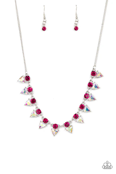 Paparazzi - Razor-Sharp Refinement - Pink Necklace