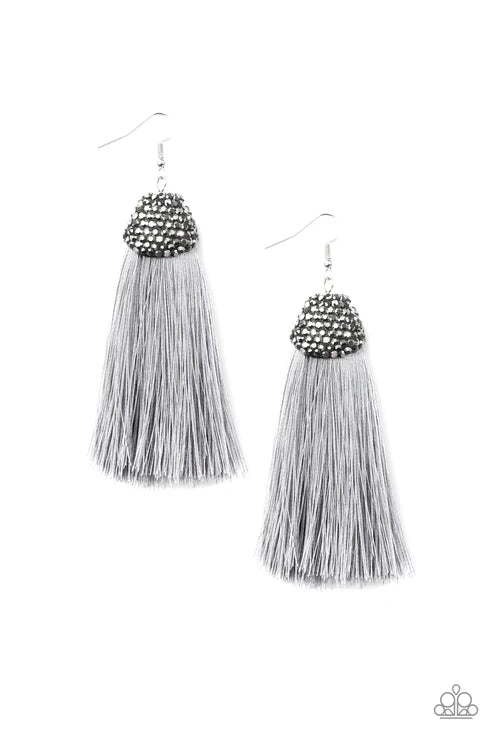 Paparazzi - Razzle Riot - Silver Earrings