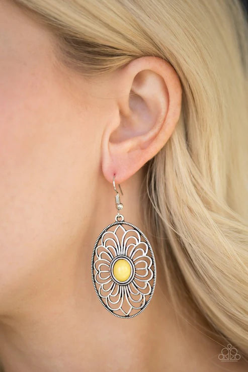 Paparazzi - Really Whimsy - Yellow Earrings