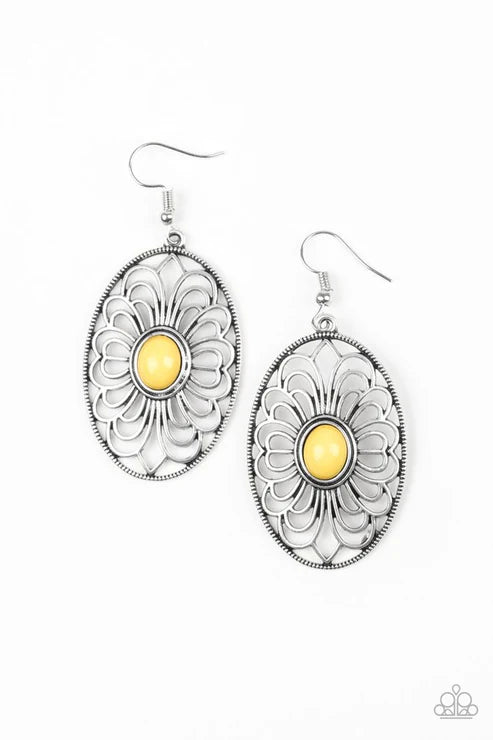 Paparazzi - Really Whimsy - Yellow Earrings