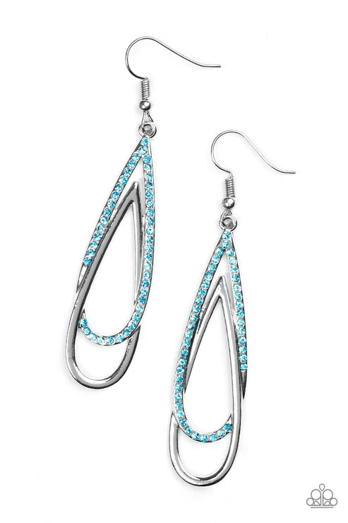 Paparazzi - Reign Storm - Blue Earrings